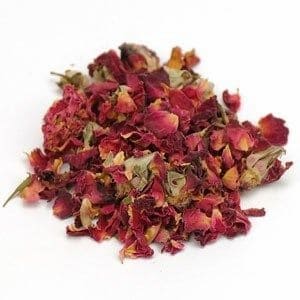 Organic Rose Bud And Red Petals Herbal Tea